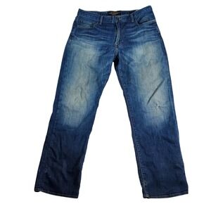 Lucky Brand Mens 34x32 181 Relaxed Straight Blue Denim Jeans